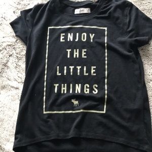 “Enjoy the little things” black tee